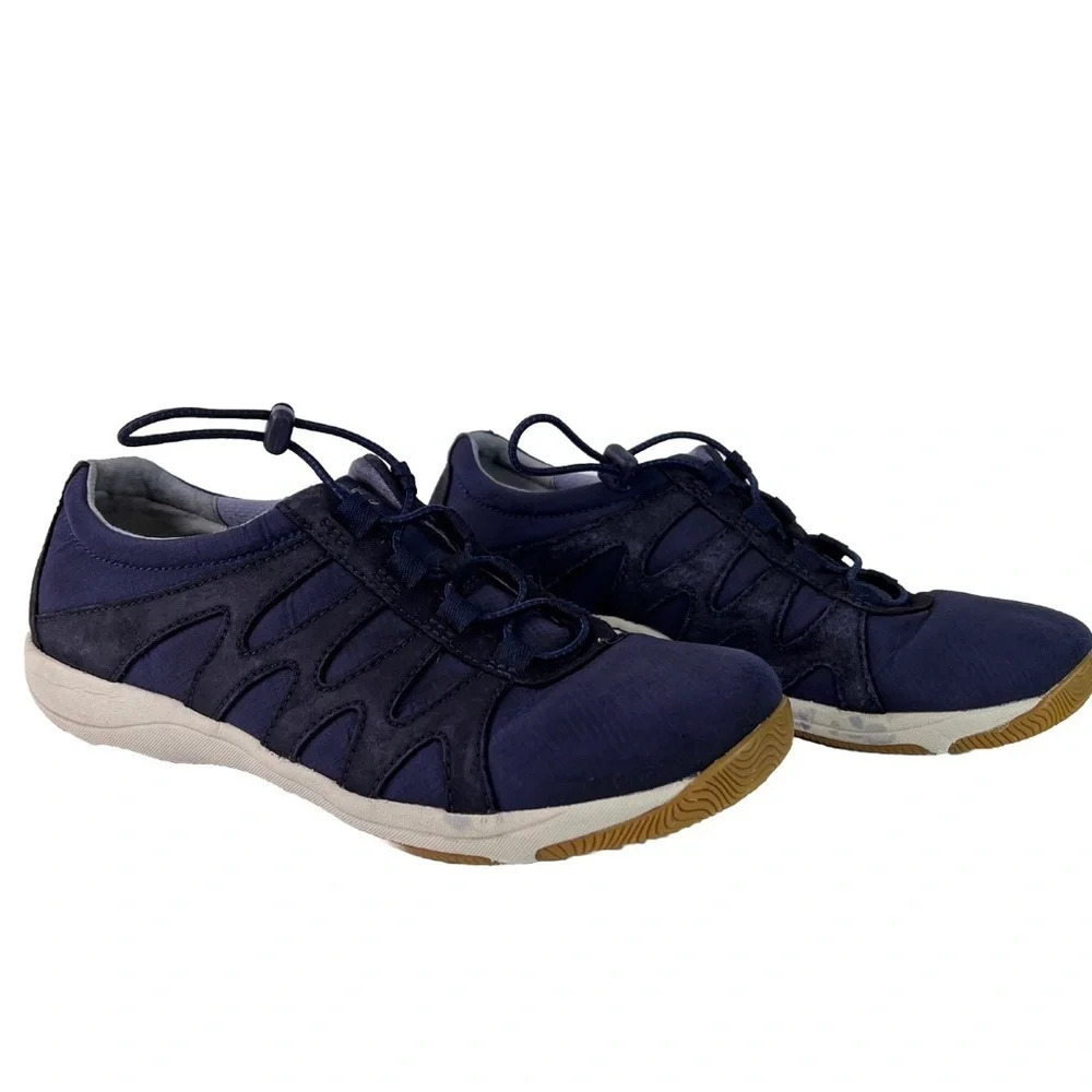 Dansko Women's Harlie Sneakers Suede Size 8 Blue Rubber Sole Sporty Comfort